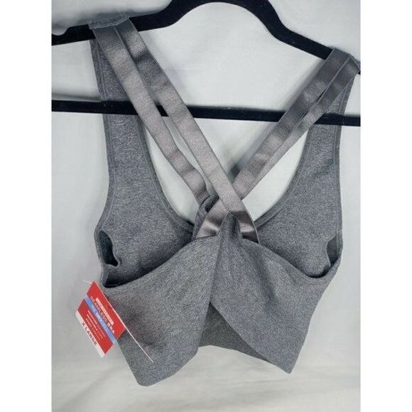 PUMA Women's Seamless Sports Bra Dry Cell Size X Large Color Gray Black Puma New - Picture 5 of 12